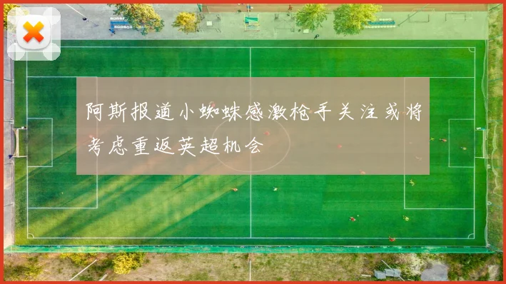 阿斯报道小蜘蛛感激枪手关注或将考虑重返英超机会