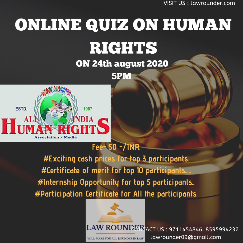 ONLINE QUIZ ON HUMAN RIGHTS - LAWROUNDER